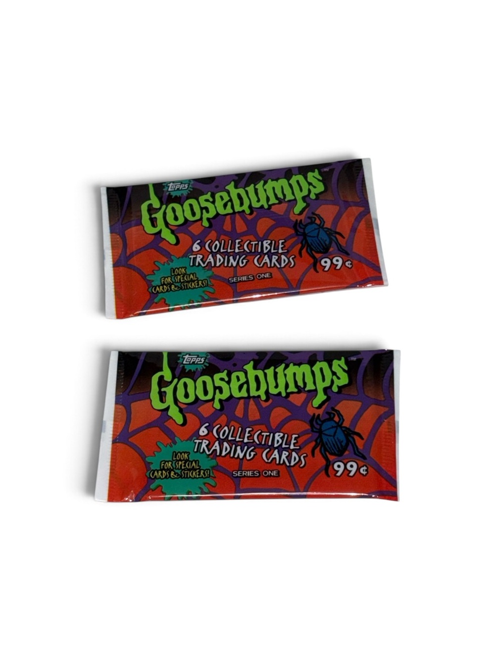 Vintage Topps 1996 Two Unopened Goosebumps Series One Trading Card Packs